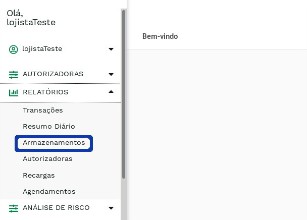 &quot;Link para o Relatório de Armazenamentos.&quot; -no-filter
