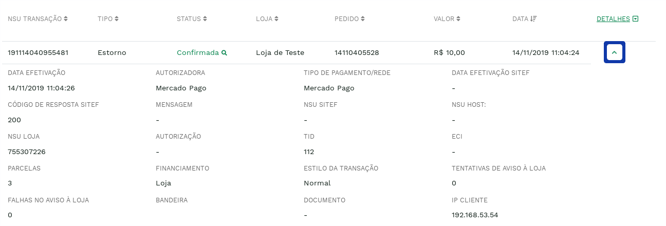 &quot;Detalhes da transação.&quot; -no-filter